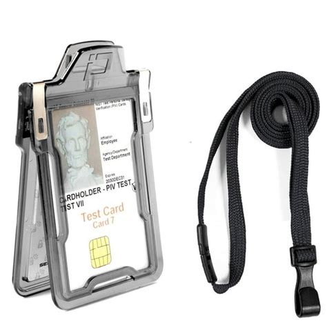 rfid proof badge holder|identity stronghold secure badge holder.